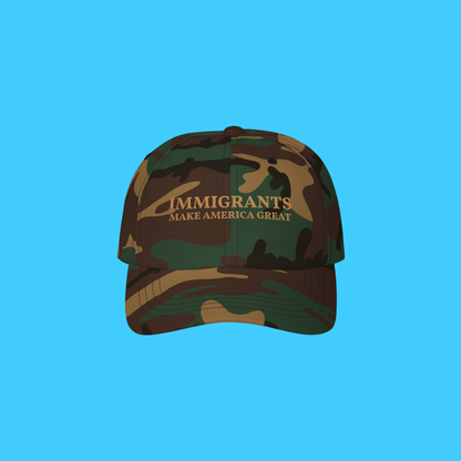 Immigrants Make America Great Camo Dad Cap