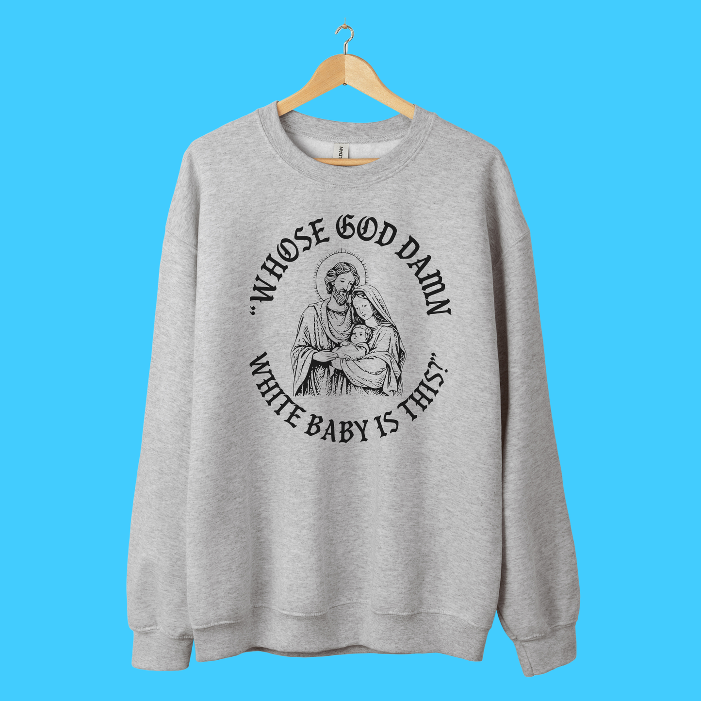 Ironic Graphic Crewneck Sweatshirt – Cozy Vintage Cotton Blend Pullover | Funny Slogan Streetwear Sweatshirt