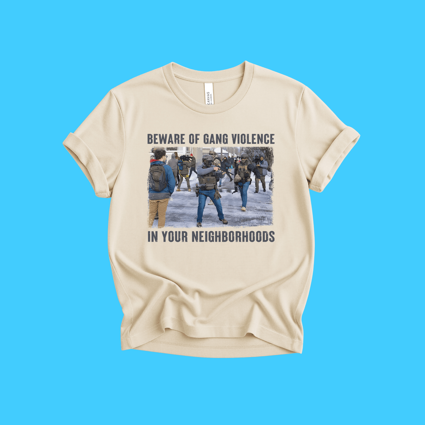 Anti - Ice Beware of Gang Violence T-Shirt - Resist Supply