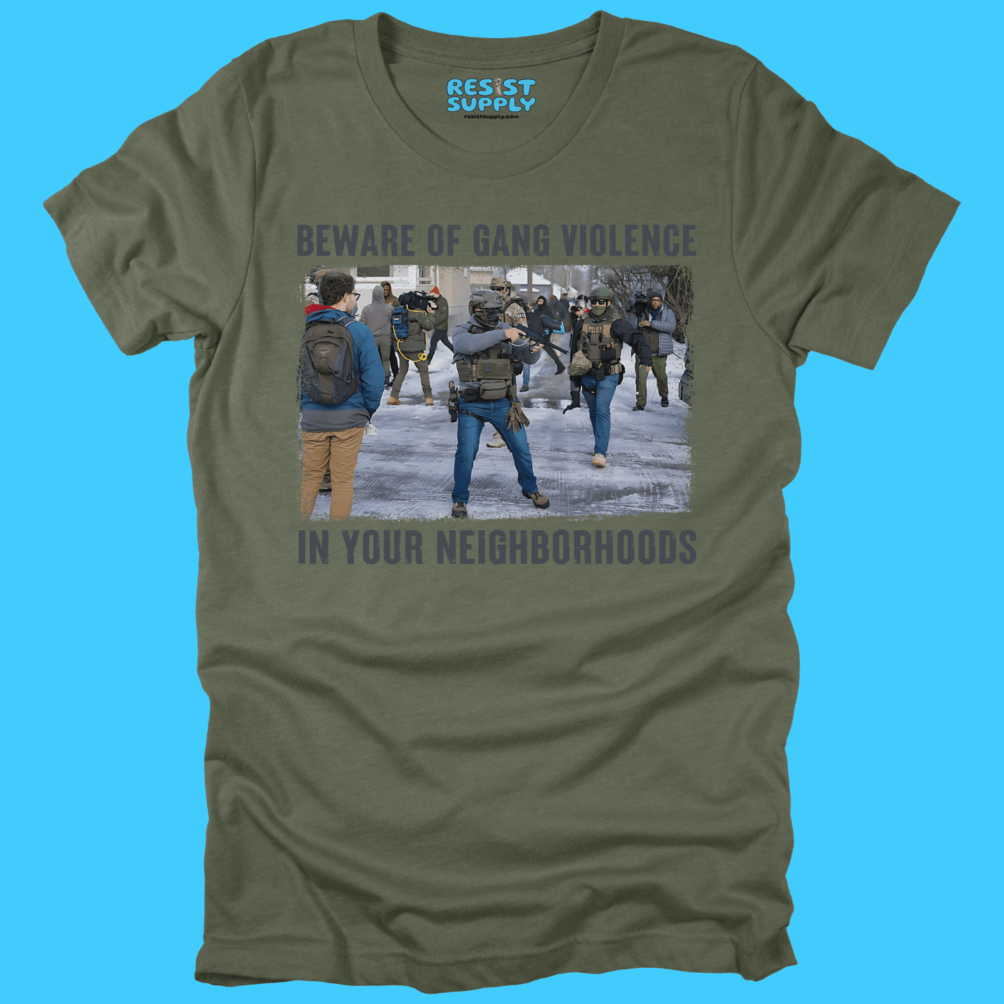 Anti - Ice Beware of Gang Violence T-Shirt - Resist Supply