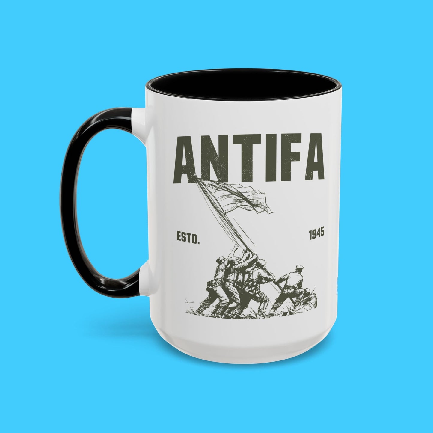 Antifa Coffee Mug — Vintage Iwo Jima - Resist Supply