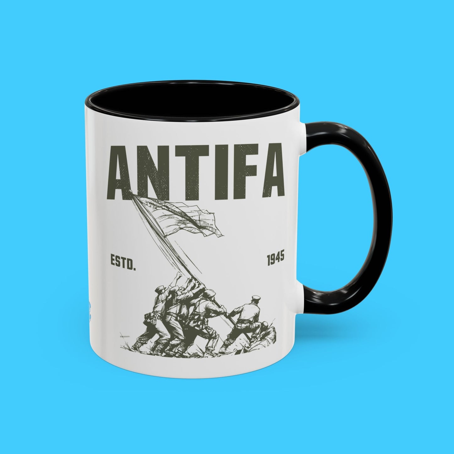 Antifa Coffee Mug — Vintage Iwo Jima - Resist Supply