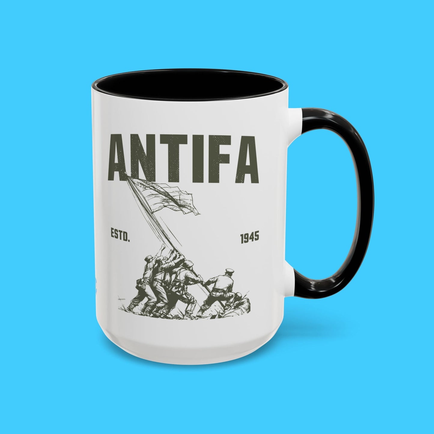 Antifa Coffee Mug — Vintage Iwo Jima - Resist Supply