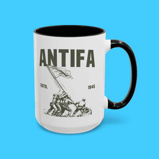 Antifa Coffee Mug — Vintage Iwo Jima - Resist Supply