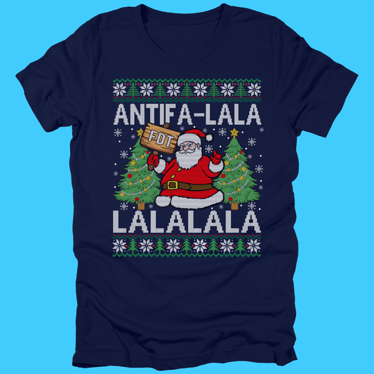 Antifa - lala Christmas T-Shirt - Resist Supply
