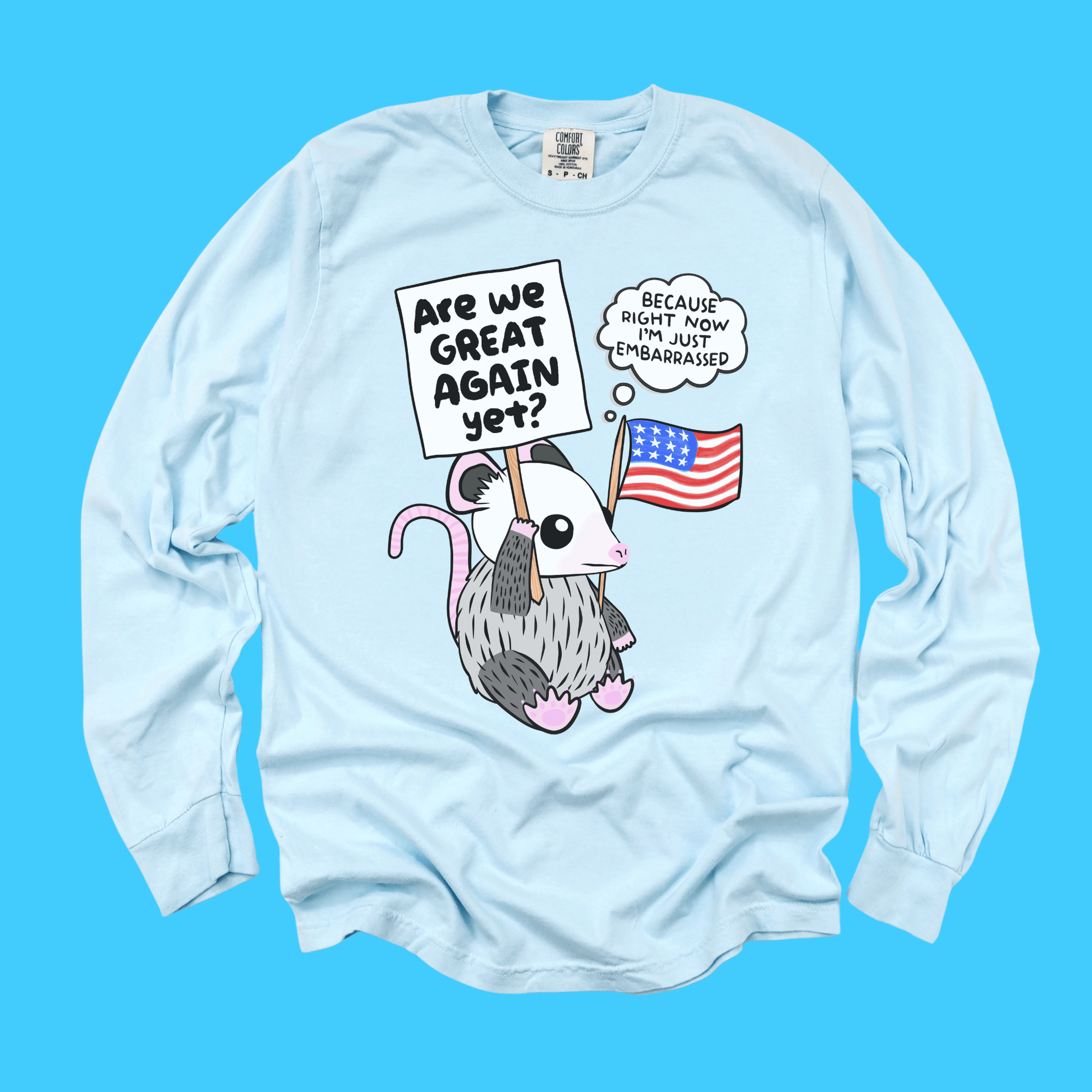 ARE WE GREAT YET? LONG SLEEVE TEE - Resist Supply