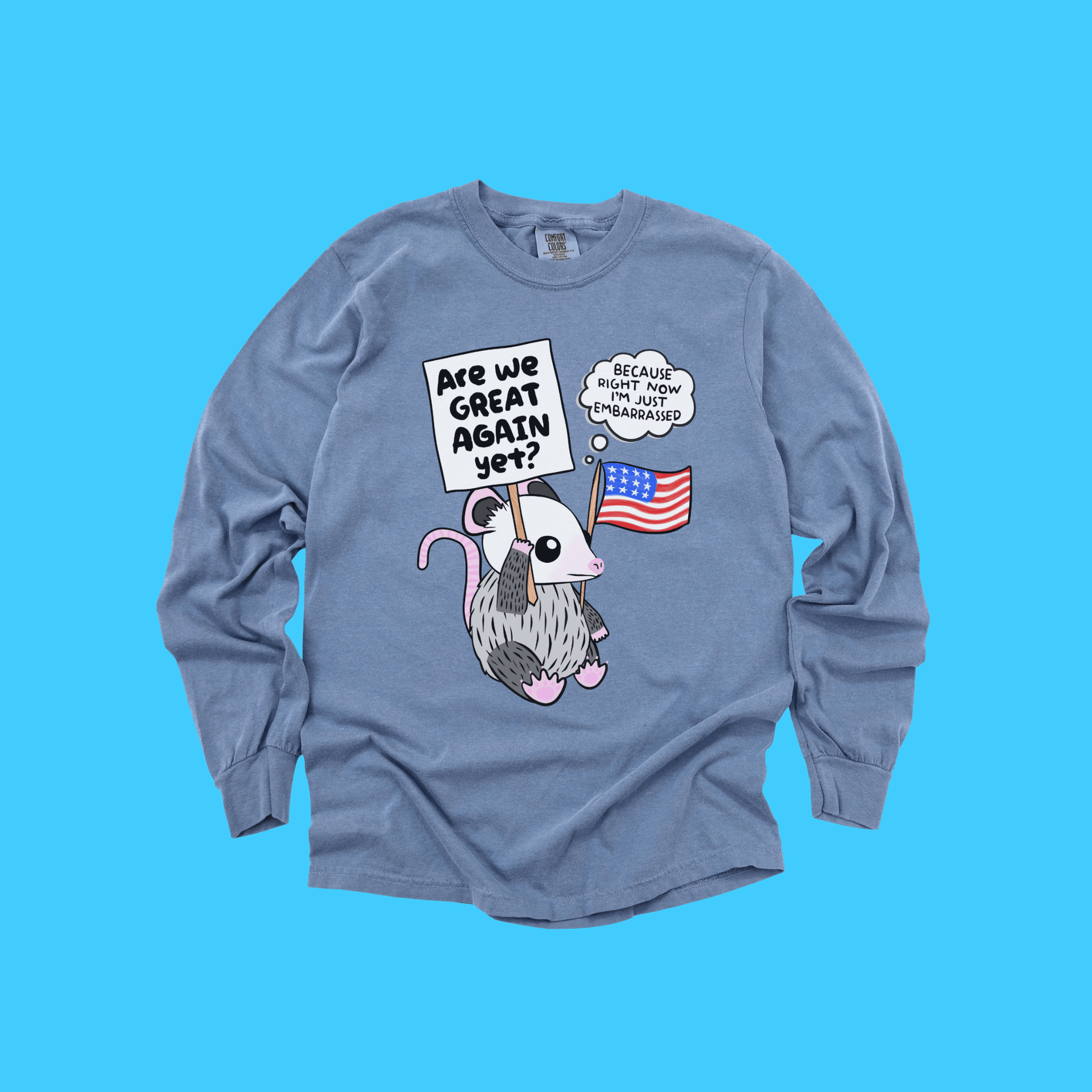 ARE WE GREAT YET? LONG SLEEVE TEE - Resist Supply