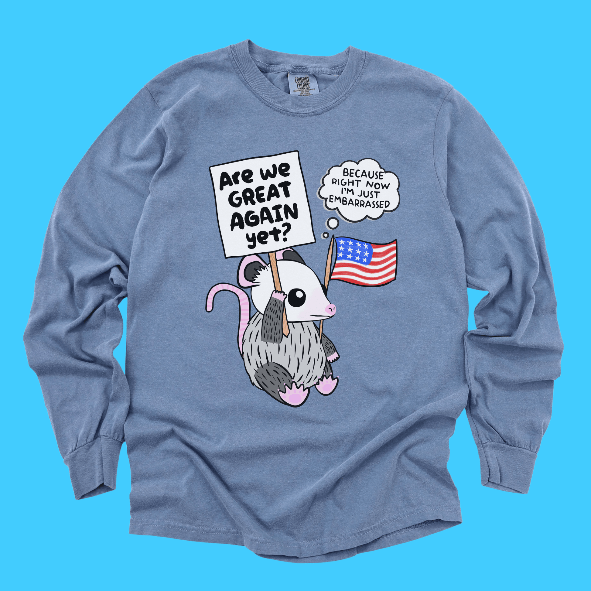 ARE WE GREAT YET? LONG SLEEVE TEE - Resist Supply