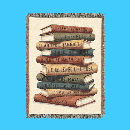 Black Leaders Book Stack Cozy Throw - Resist Supply