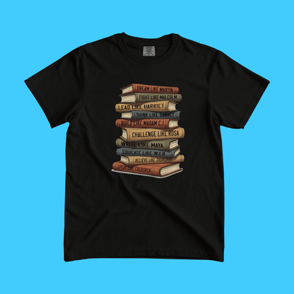 Black Leaders Book Stack T-Shirt - Resist Supply
