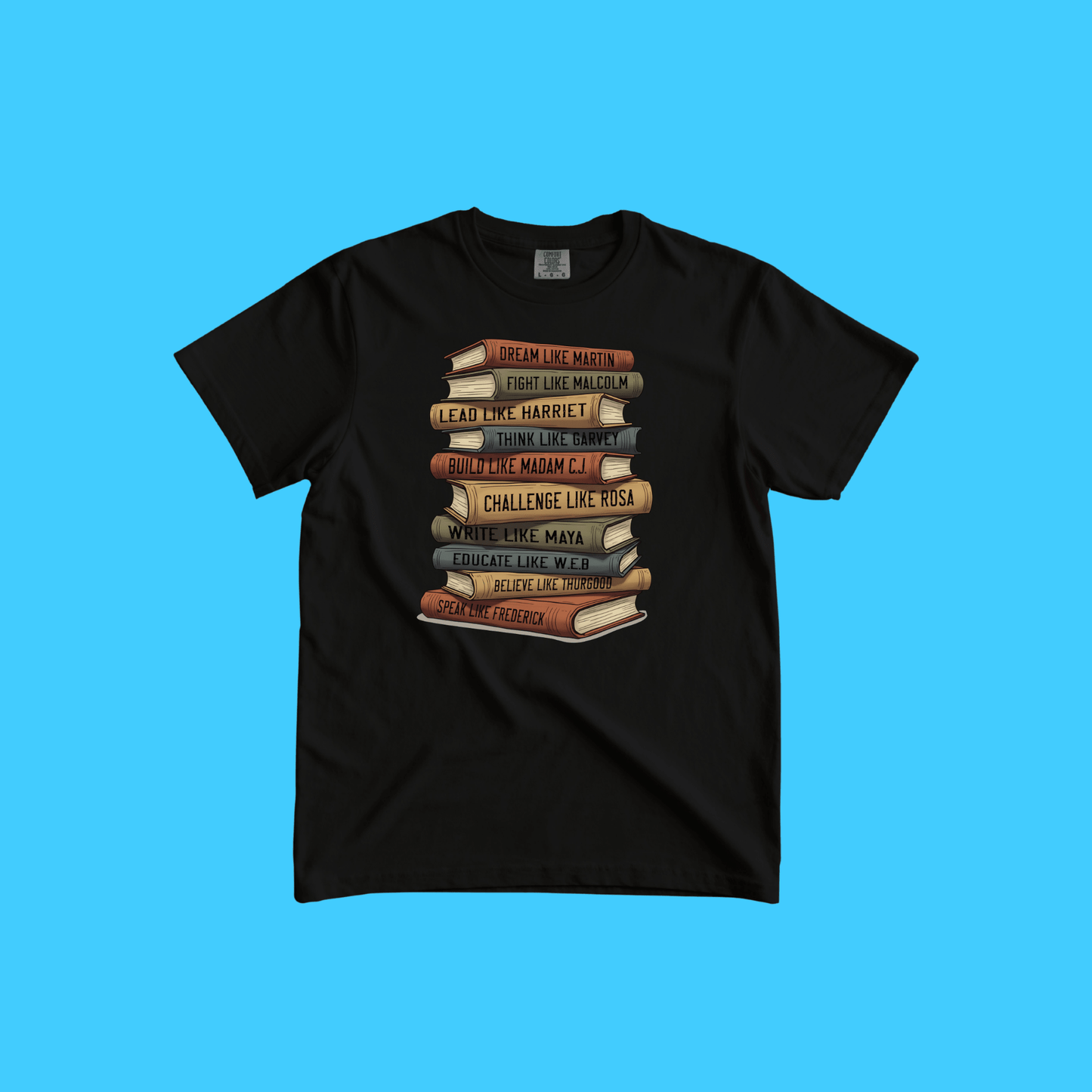 Black Leaders Book Stack T-Shirt - Resist Supply