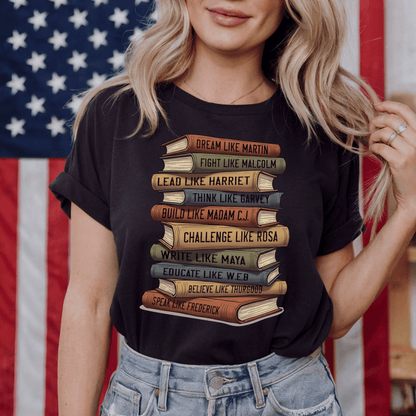 Black Leaders Book Stack T-Shirt - Resist Supply