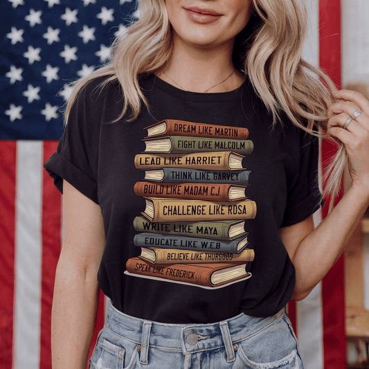 Black Leaders Book Stack T-Shirt - Resist Supply