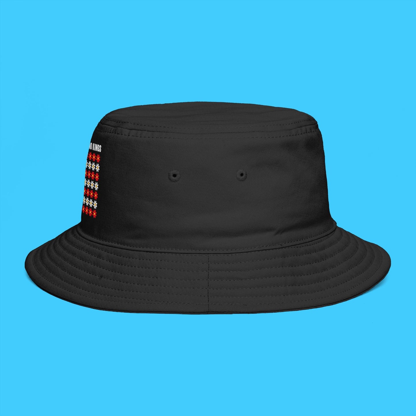 Democracy Has No King American Flag Daisy Bucket Hat - Resist Supply