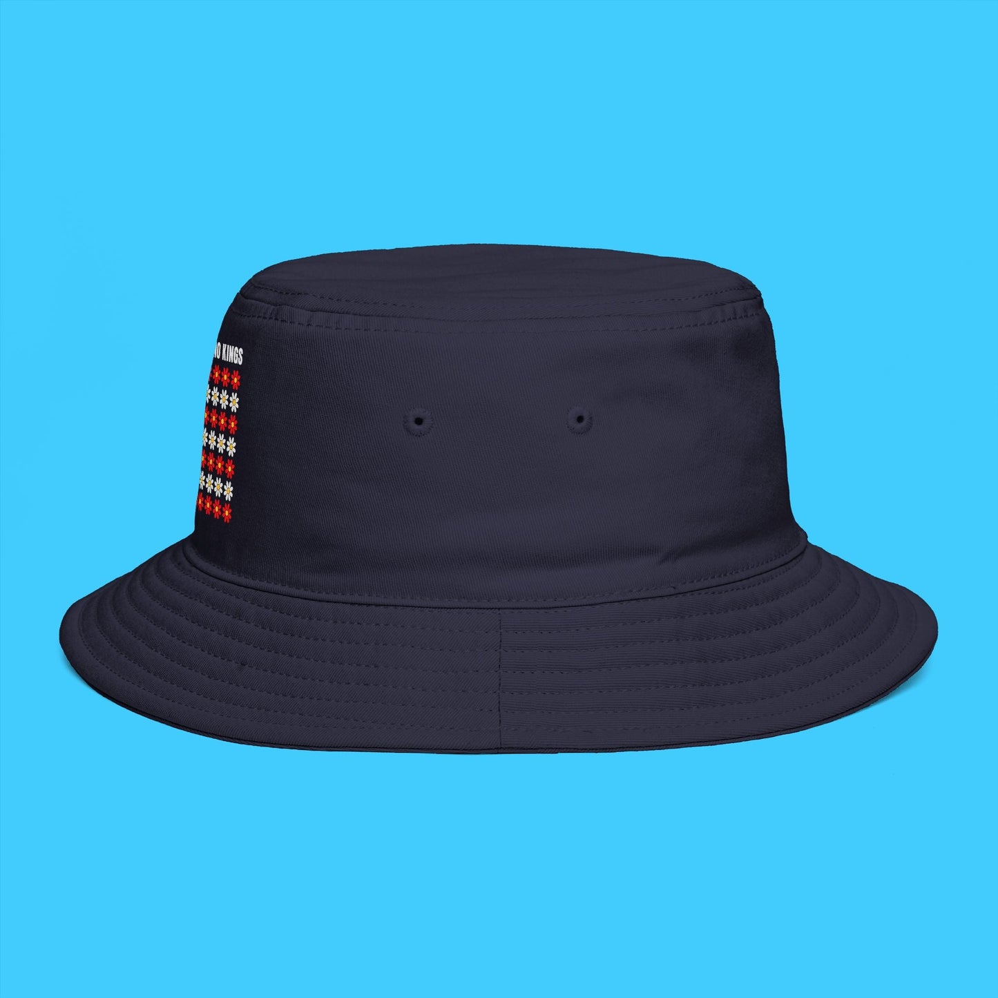 Democracy Has No King American Flag Daisy Bucket Hat - Resist Supply