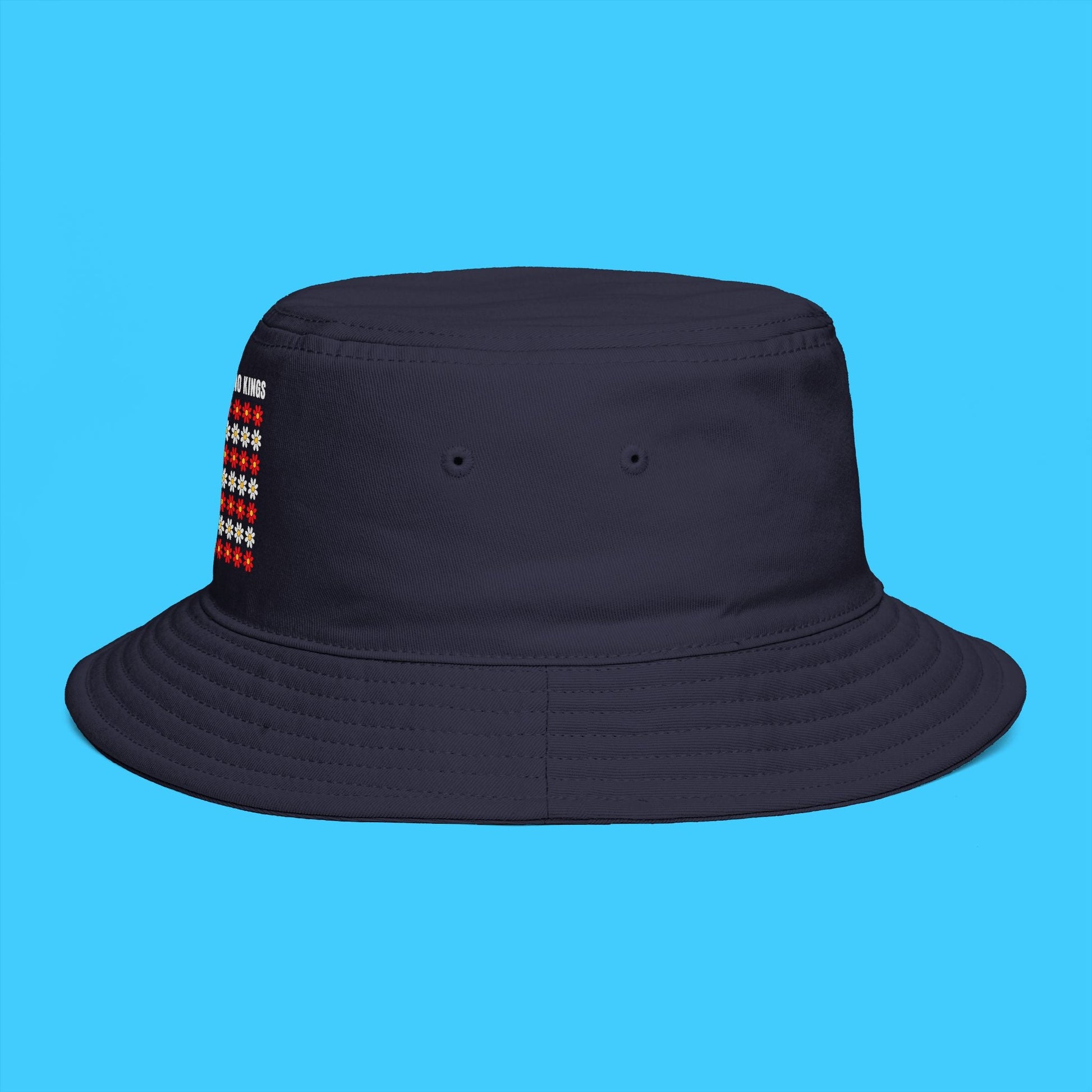Democracy Has No King American Flag Daisy Bucket Hat - Resist Supply