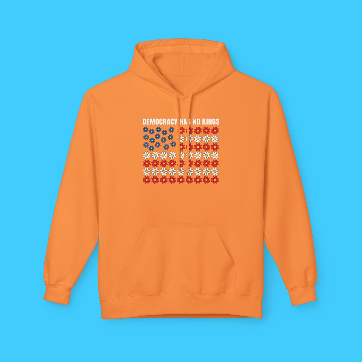 Democracy Has No Kings Patriotic Flag Hoodie - Resist Supply
