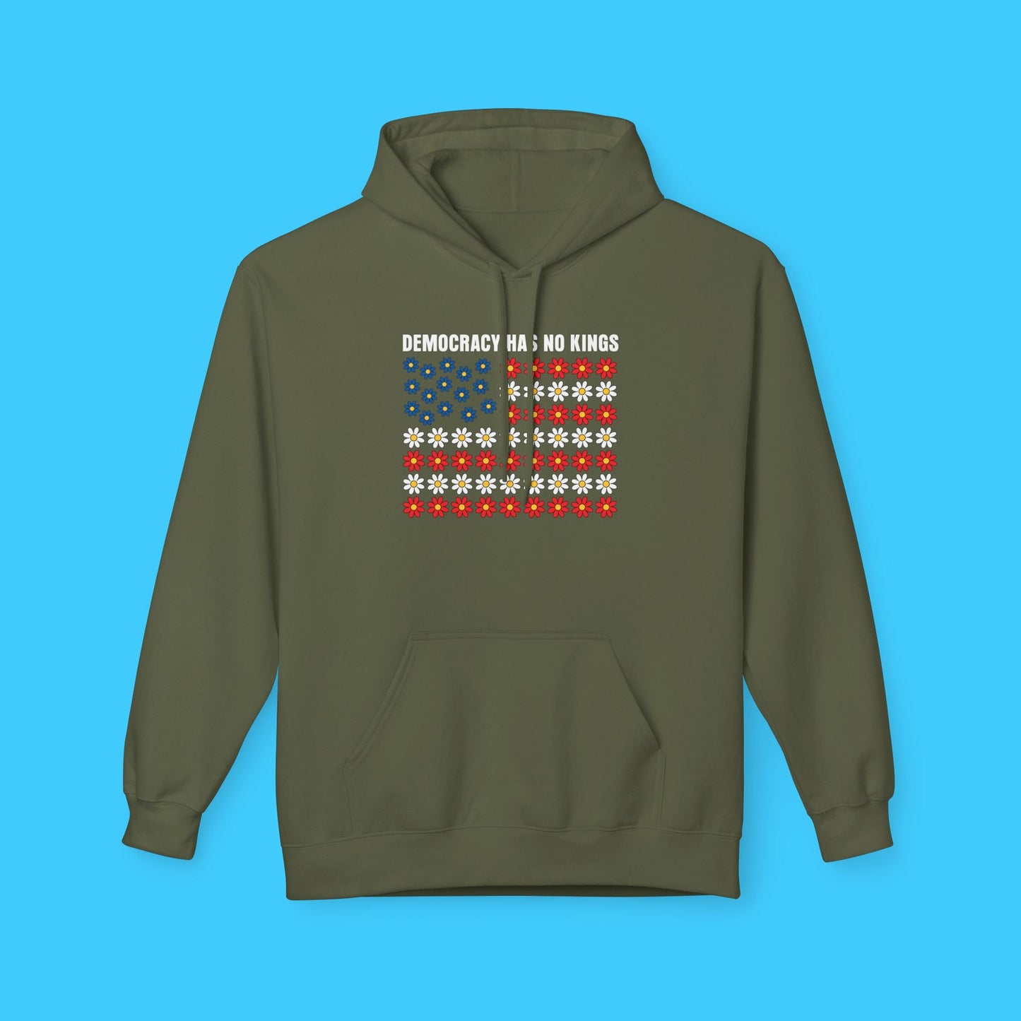 Democracy Has No Kings Patriotic Flag Hoodie - Resist Supply