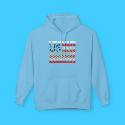 Democracy Has No Kings Patriotic Flag Hoodie - Resist Supply