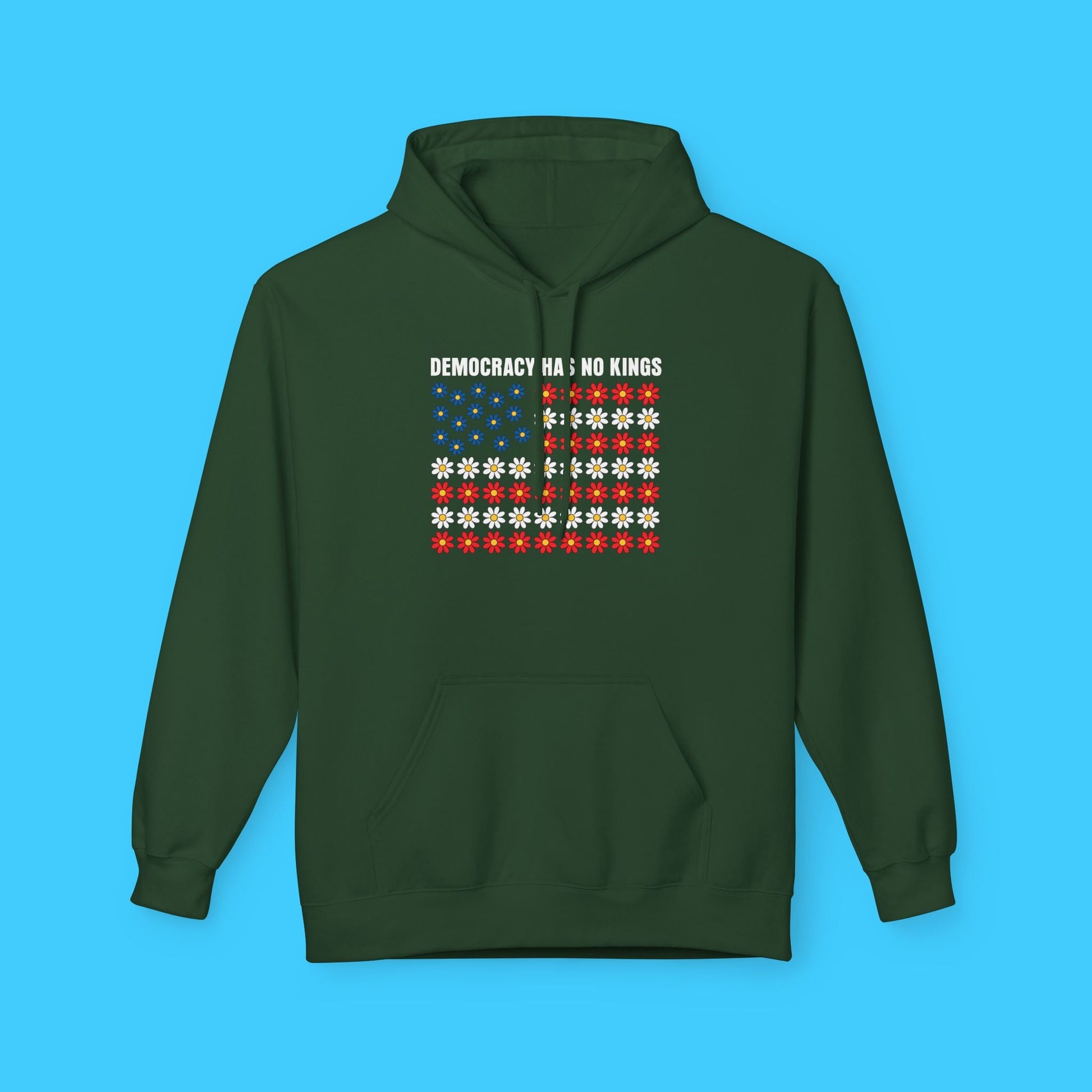 Democracy Has No Kings Patriotic Flag Hoodie - Resist Supply
