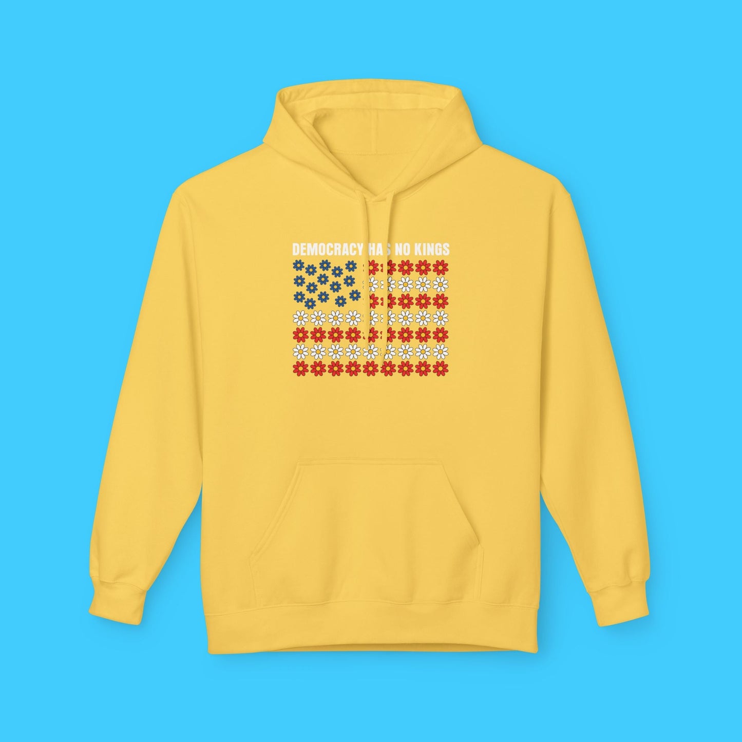 Democracy Has No Kings Patriotic Flag Hoodie - Resist Supply