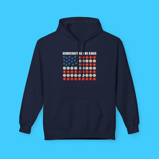 Democracy Has No Kings Patriotic Flag Hoodie - Resist Supply