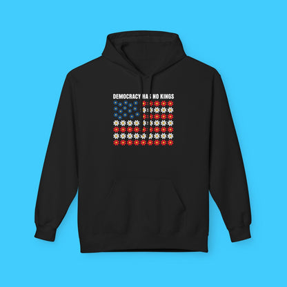 Democracy Has No Kings Patriotic Flag Hoodie - Resist Supply