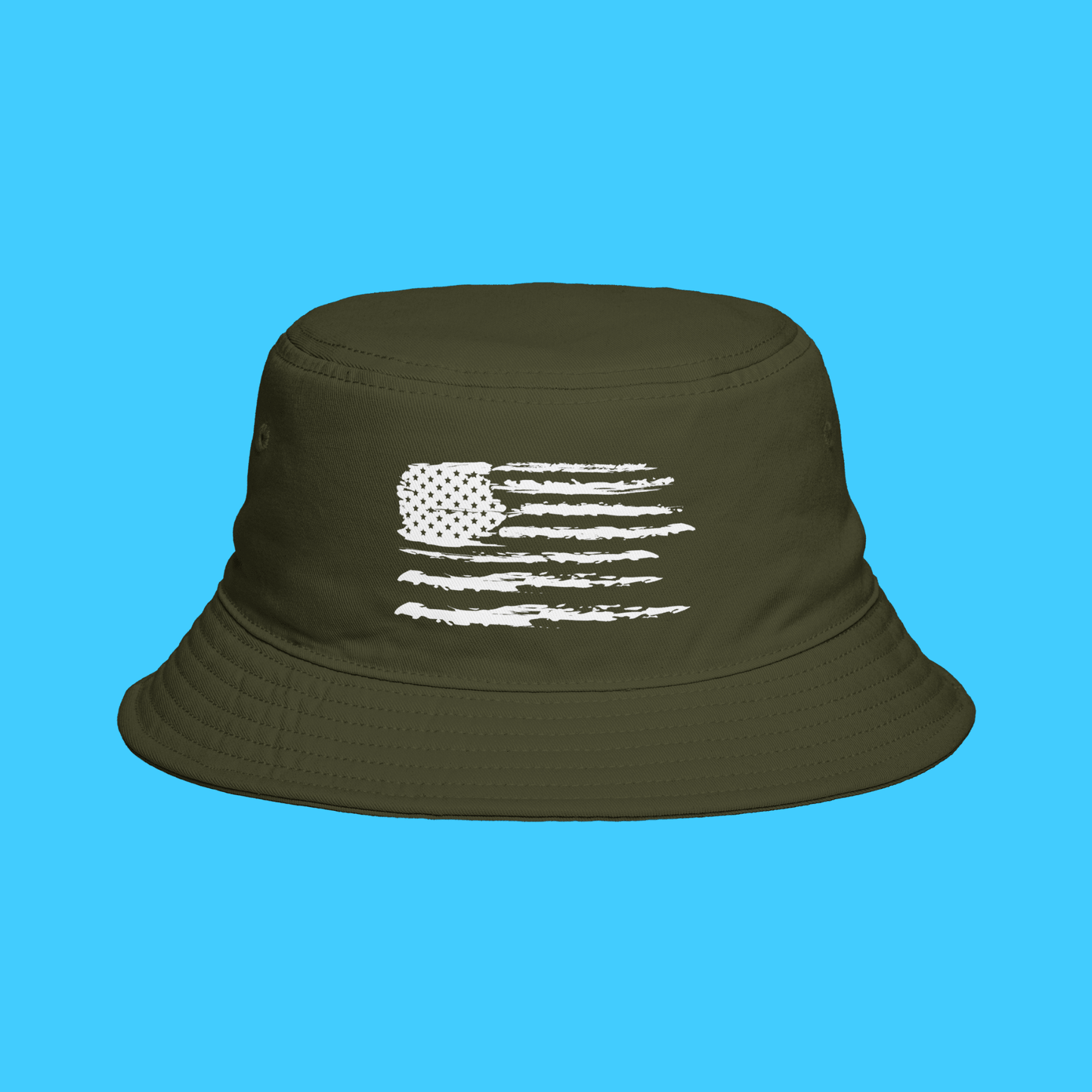 Distressed American Flag Bucket Hat — Patriotic Sun Hat - Resist Supply