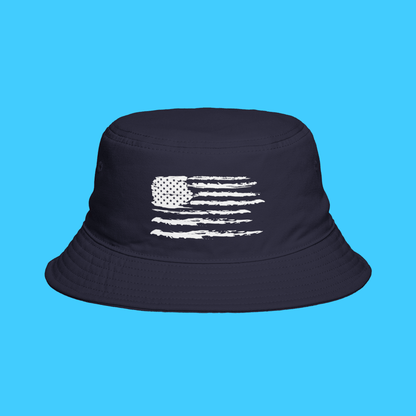 Distressed American Flag Bucket Hat — Patriotic Sun Hat - Resist Supply