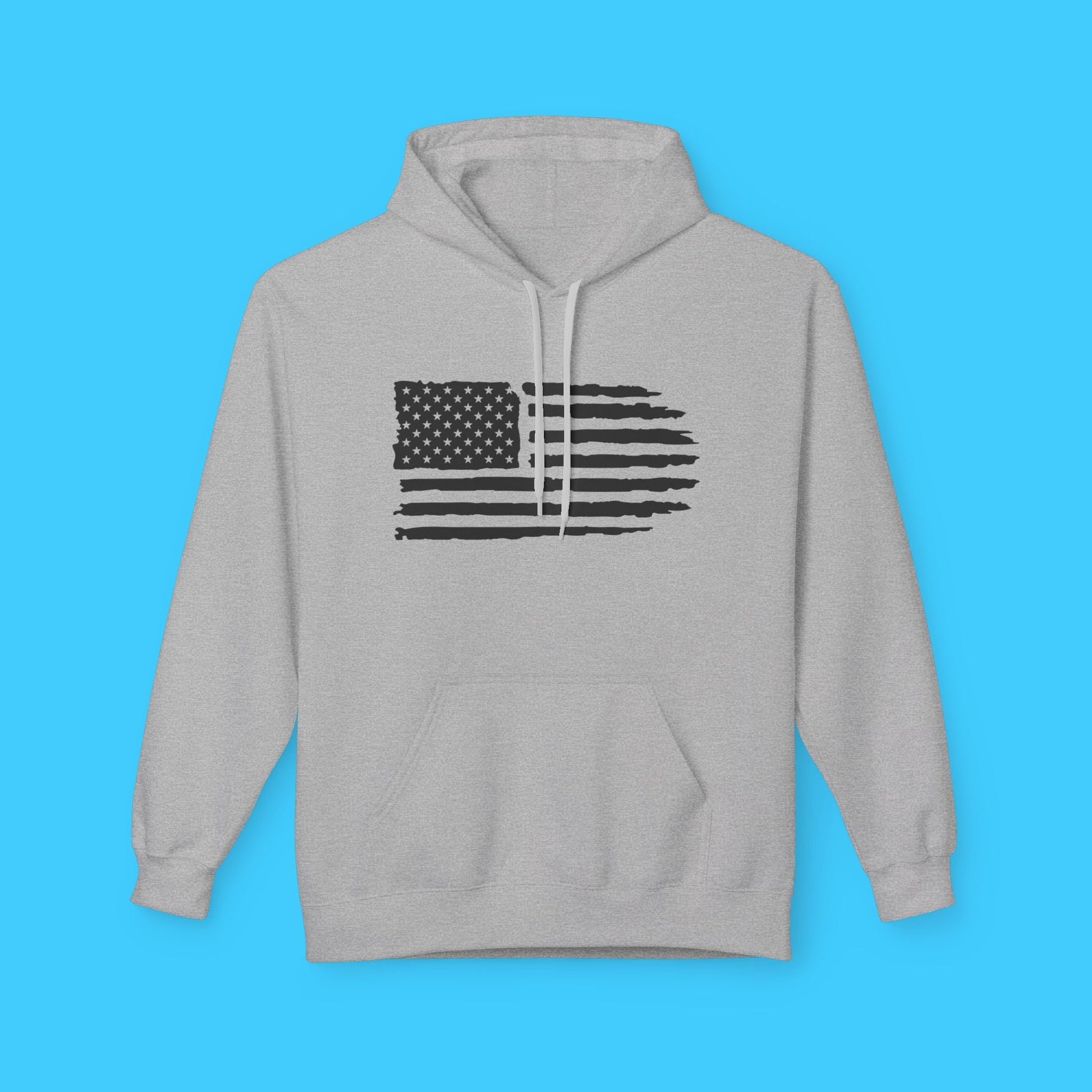 Distressed American Flag Hoodie — Vintage USA Patriotic Pullover - Resist Supply