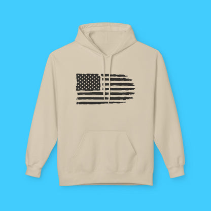 Distressed American Flag Hoodie — Vintage USA Patriotic Pullover - Resist Supply