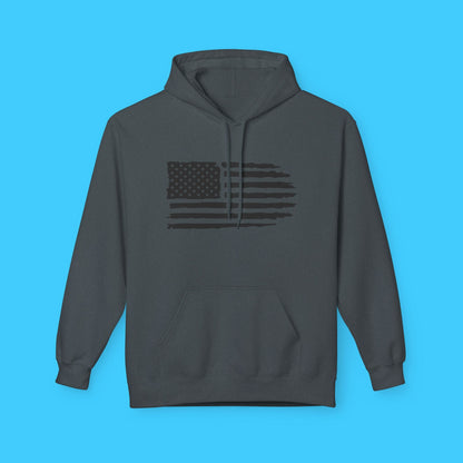Distressed American Flag Hoodie — Vintage USA Patriotic Pullover - Resist Supply