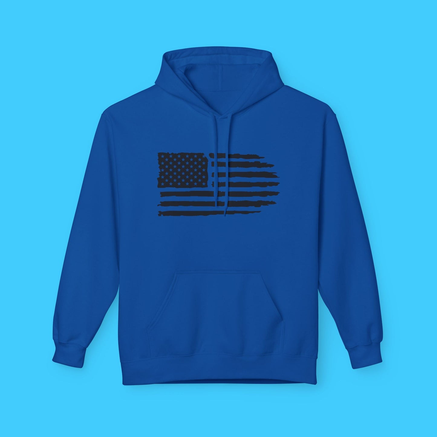 Distressed American Flag Hoodie — Vintage USA Patriotic Pullover - Resist Supply