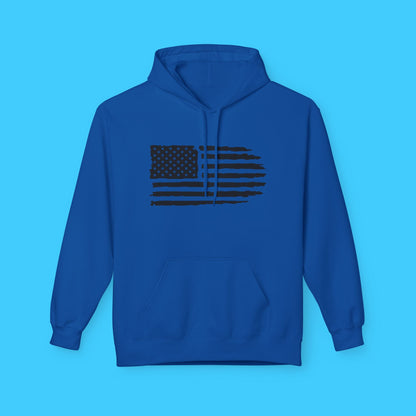 Distressed American Flag Hoodie — Vintage USA Patriotic Pullover - Resist Supply