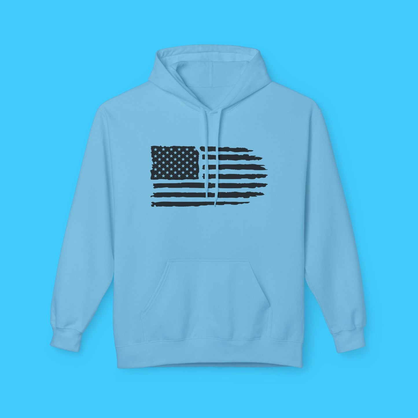 Distressed American Flag Hoodie — Vintage USA Patriotic Pullover - Resist Supply