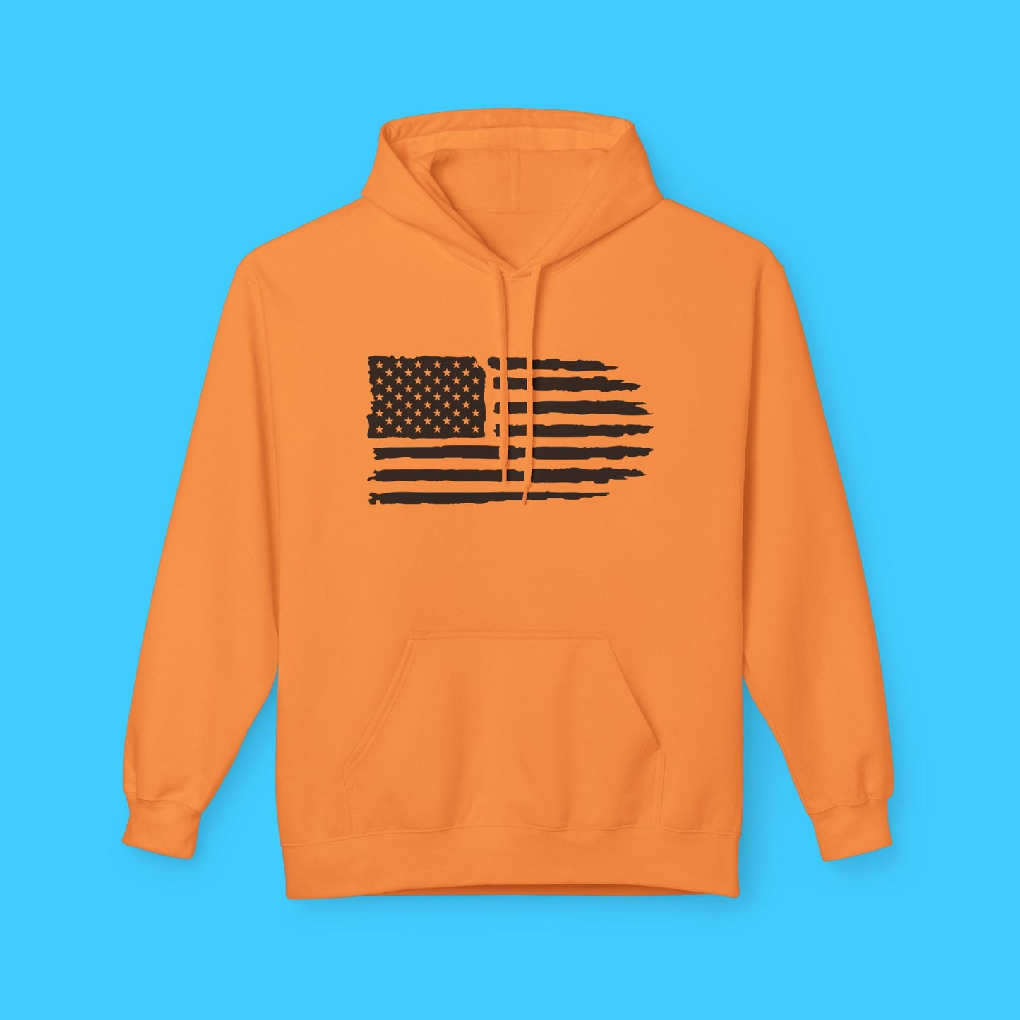 Distressed American Flag Hoodie — Vintage USA Patriotic Pullover - Resist Supply
