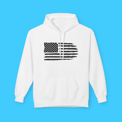 Distressed American Flag Hoodie — Vintage USA Patriotic Pullover - Resist Supply