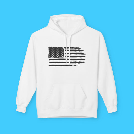 Distressed American Flag Hoodie — Vintage USA Patriotic Pullover - Resist Supply