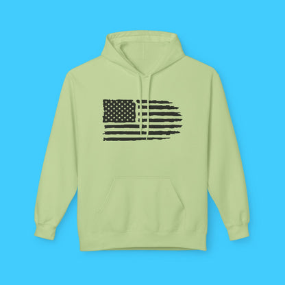 Distressed American Flag Hoodie — Vintage USA Patriotic Pullover - Resist Supply