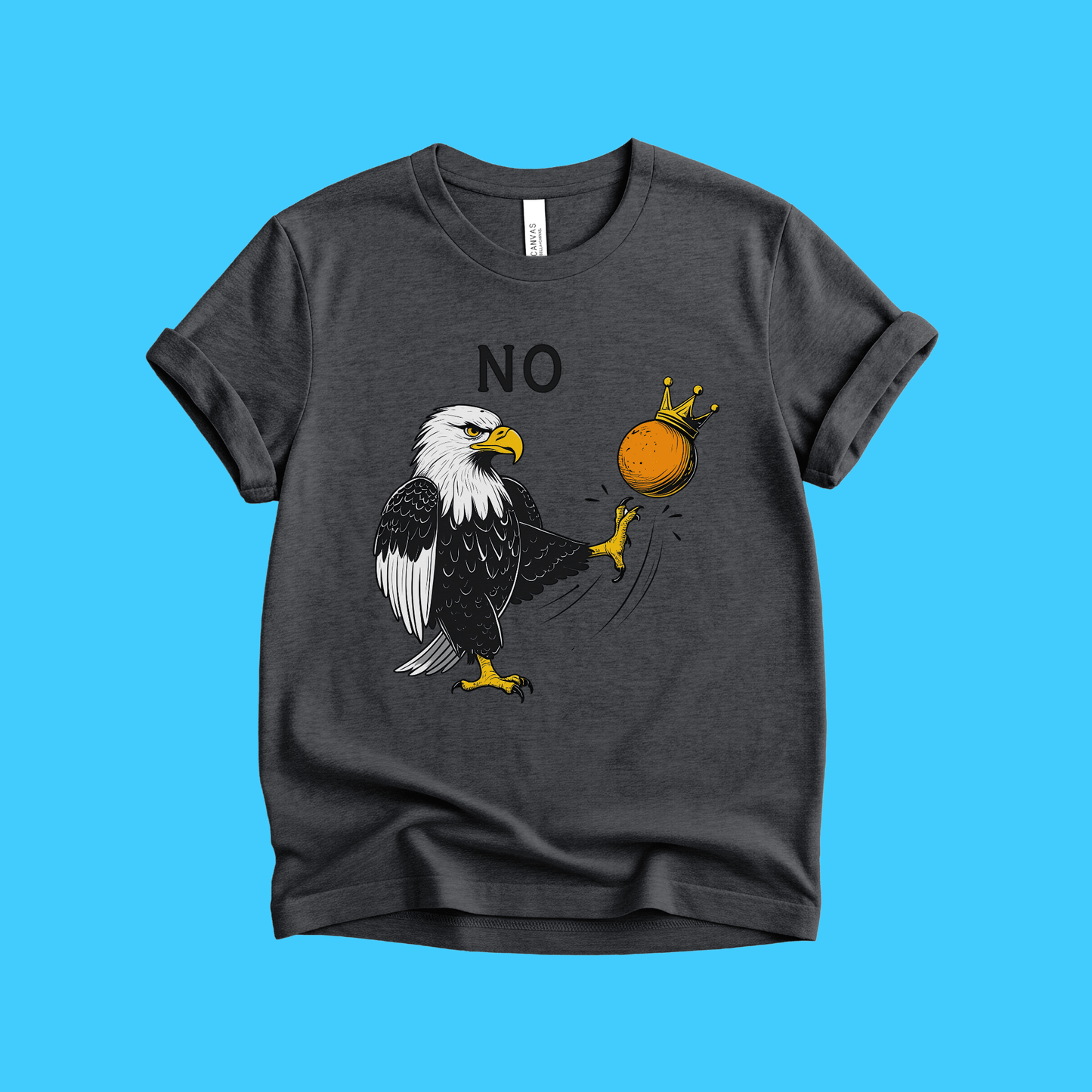 Eagle No Kings Kicking an Orange T-Shirt - Resist Supply