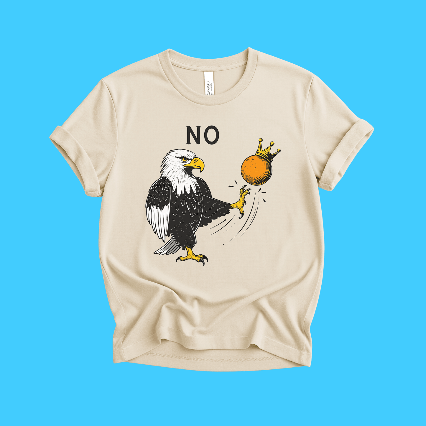 Eagle No Kings Kicking an Orange T-Shirt - Resist Supply