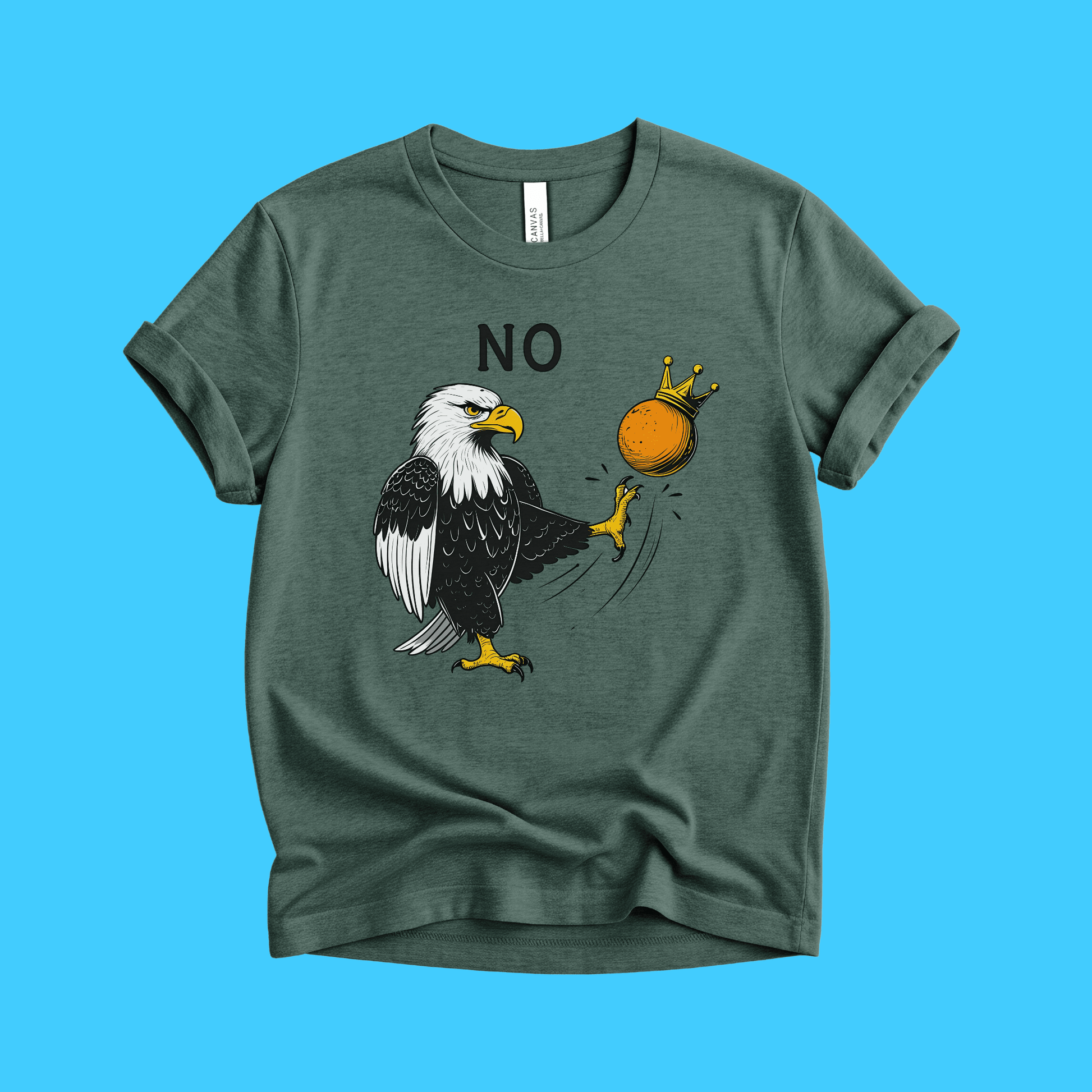 Eagle No Kings Kicking an Orange T-Shirt - Resist Supply
