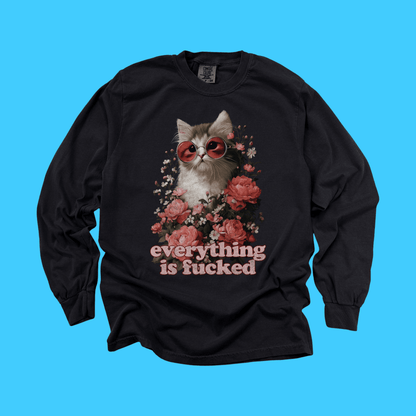 Everything Is F*cked Retro Cat T-Shirt - Resist Supply