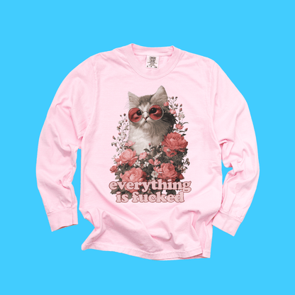 Everything Is F*cked Retro Cat T-Shirt - Resist Supply