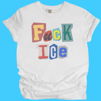 F*ck Ice Graphic T-Shirt — Bold Ransom - Note Lettering Icebreaker Tee - Resist Supply