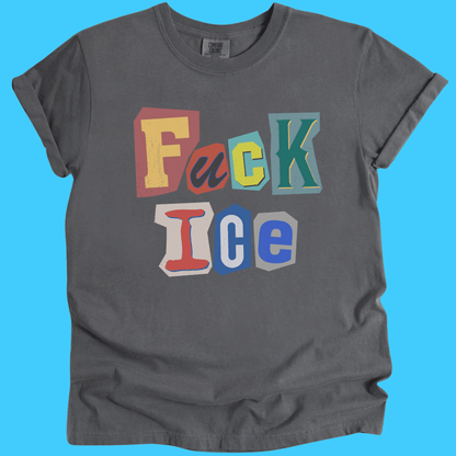 F*ck Ice Graphic T-Shirt — Bold Ransom - Note Lettering Icebreaker Tee - Resist Supply