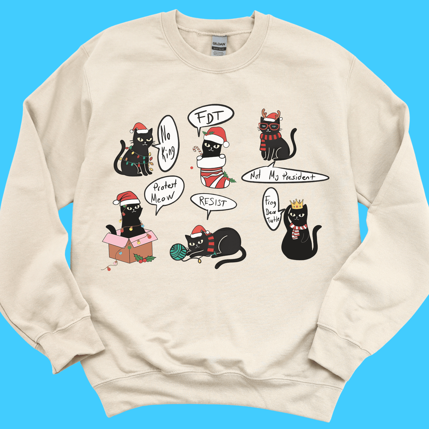 FDT Christmas Kitties Sweatshirt - Resist Supply