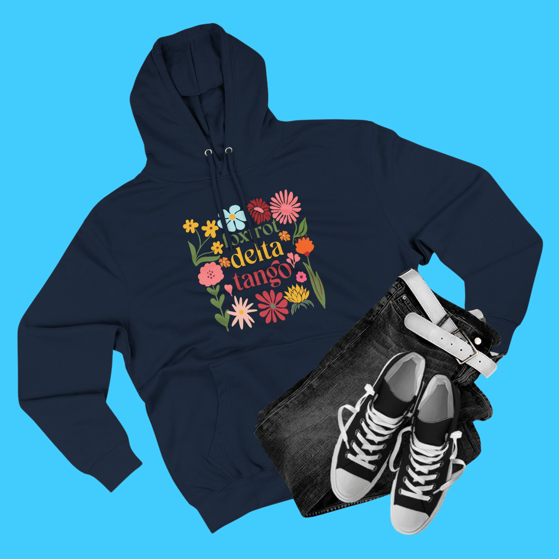 Floral Foxtrot Delta Tango Hoodie - Resist Supply