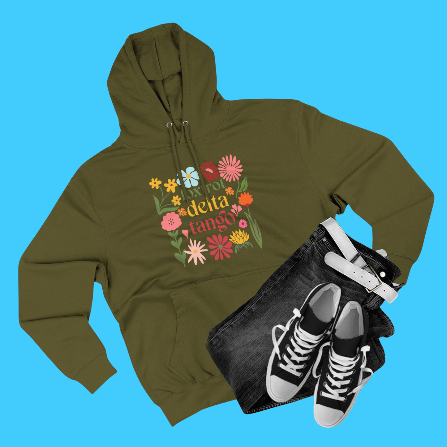 Floral Foxtrot Delta Tango Hoodie - Resist Supply