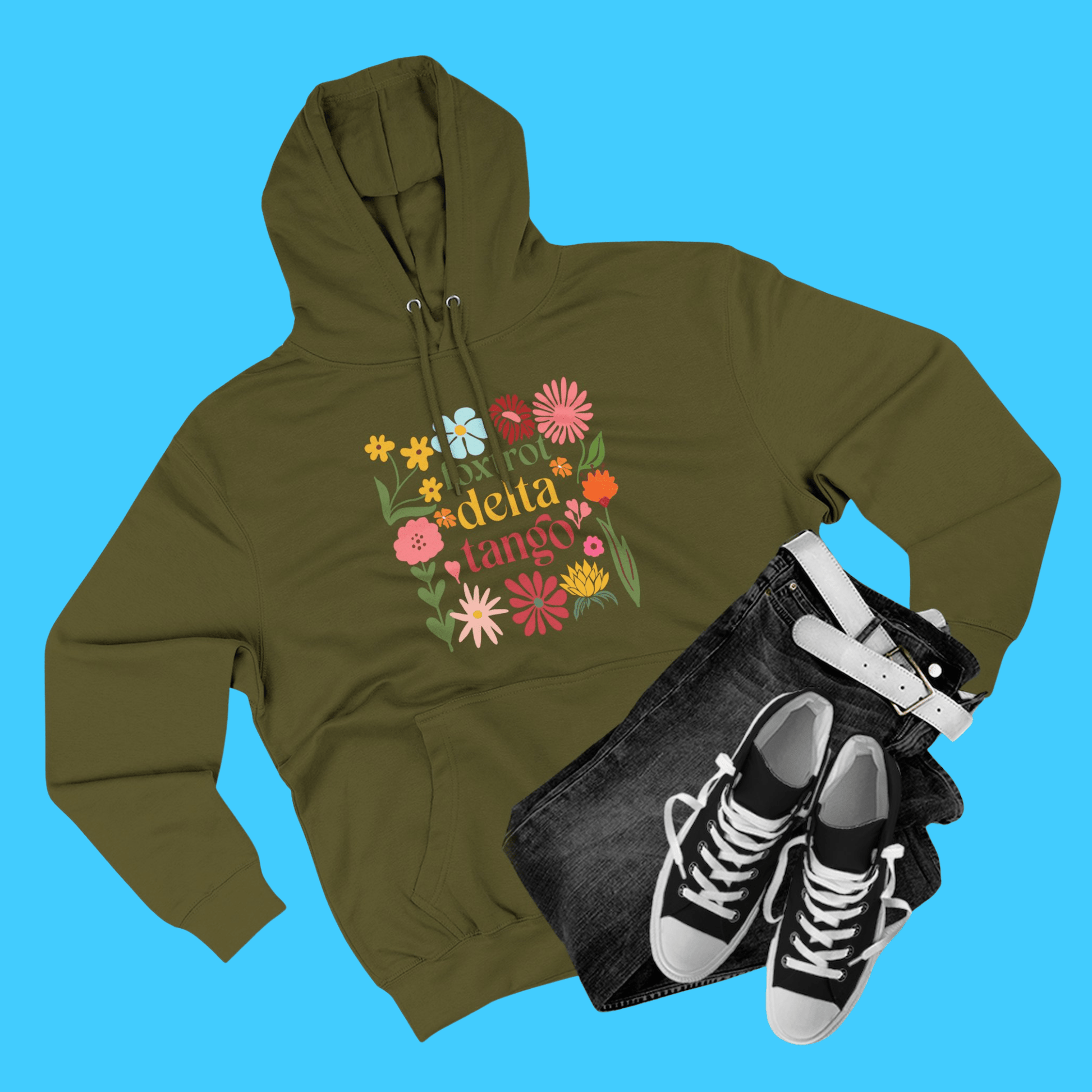 Floral Foxtrot Delta Tango Hoodie - Resist Supply